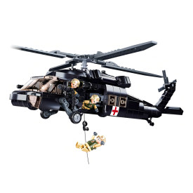 Sluban Model Bricks M38-B1012 Zdravotnický vrtulník UH-60 Black Hawk - poškozený obal