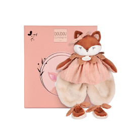 Doudou Dárková sada Plyšový muchláček liška Mina 29 cm