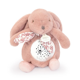 Doudou Hrací skříňka s projekcí Králíček růžový
