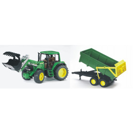 Bruder Traktor John Deere 6920 se lžící a valníkem