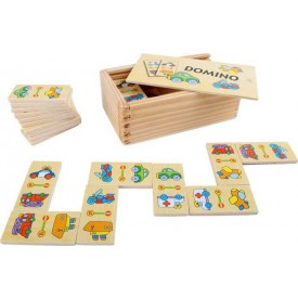 Dřevěné hračky - Domino v boxu
