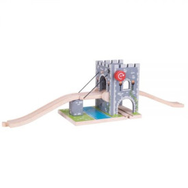 Dřevěná vláčkodráha Bigjigs Rail - Padací most - sleva