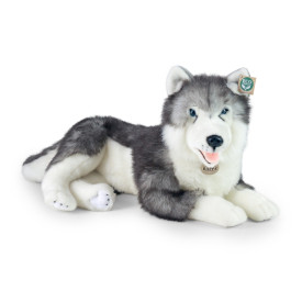 Rappa Plyšový pes husky ležící 60 cm ECO-FRIENDLY