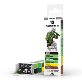 AK Interactive: Playmarkers - Orcs & Goblins (6 barev)