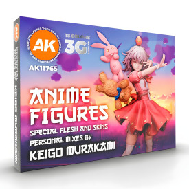 AK Interactive - Keigo Murakami Personal Mixes: Anime Figures Paint Set (18 barev)