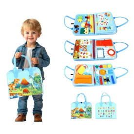 2Kids Toys Senzorická busy kniha Dinosauři 3 - poškozený obal