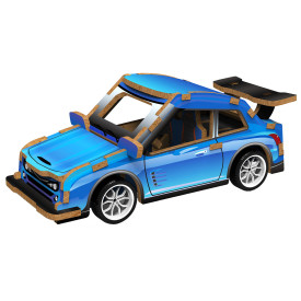 2Kids Toys 3D dřevěná skládačka Sportovní auto modré