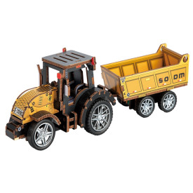 2Kids Toys 3D dřevěná skládačka Traktor s přívěsem
