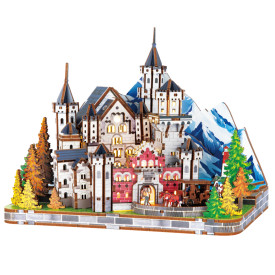 2Kids Toys 3D dřevěná skládačka Miniaturní scéna Zámek Neuschwanstein