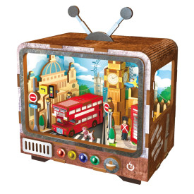 2Kids Toys 3D dřevěná skládačka Retro TV Londýn