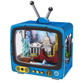 2Kids Toys 3D dřevěná skládačka Retro TV New York