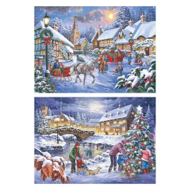 HOP Puzzle Vánoce se blíží 2x500 velkých dílků