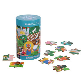 Petit Collage Puzzle Najdi rozdíl Pohádky 49 dílků