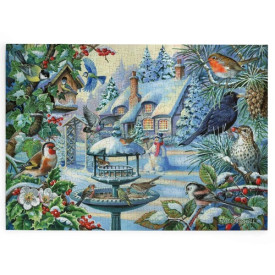 HOP Puzzle Zimní ptáci 500 velkých dílků