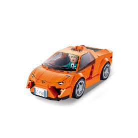Sluban Metropolis M38-B1505A Závodní auto oranžové