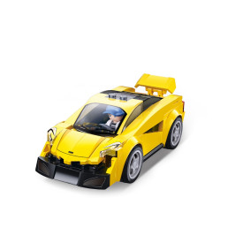 Sluban Metropolis M38-B1505B Závodní auto žluté