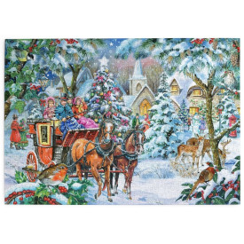HOP Puzzle Společnost v kočáře 1000 dílků