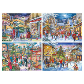 HOP Puzzle Vánoční nakupování 4x500 dílků