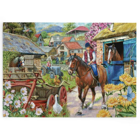 HOP Puzzle Procházka s koňmi 500 velkých dílků