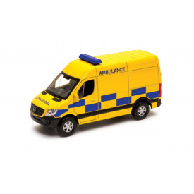 Welly Mercedes-Benz Sprinter Panel Van model 1:34 žlutá ambulance