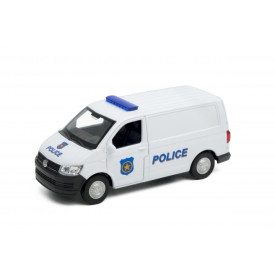 Welly Volkswagen Transporter T6 Van 1:34 policie bílé