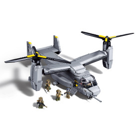 Sluban Model Bricks M38-B1537 Transportní letoun MV-22-S Osprey v měřítku 1:44