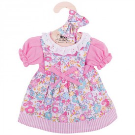 Bigjigs Toys růžové květinové šaty pro panenku 35 cm