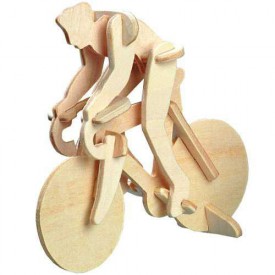 Dřevěné 3D puzzle - Závodní Kolo s cyklistou HA206