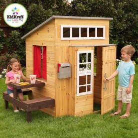 KidKraft moderní hrací dřevěný domeček na zahradu