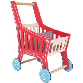 Bigjigs Toys Dřevěný nákupní vozík Supermarket