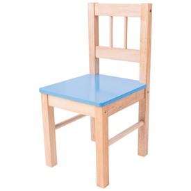 Bigjigs Toys - Dřevěná židle modrá