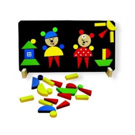 Dřevěné hračky - Magnetické puzzle Medvědi