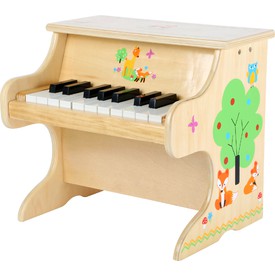 Dřevěný klavír přírodní s liškou