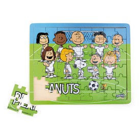 Dřevěné puzzle Peanuts fotbal
