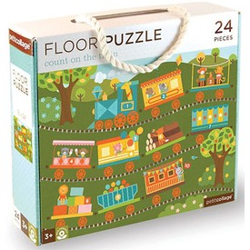 Petitcollage Podlahové puzzle počítání s vláčkem