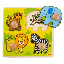Dřevěné hračky - Vkládací puzzle - Safari