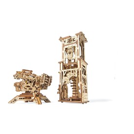 Ugears dřevěná stavebnice 3D mechanické Puzzle - Věž Archballista