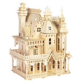 Dřevěné skládačky 3D puzzle slavné budovy - Vila DH004
