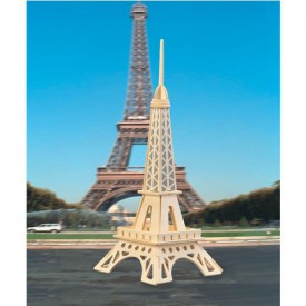 Dřevěné skládačky 3D puzzle - Eiffelova věž menší