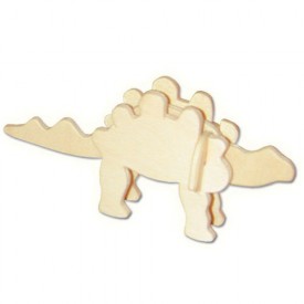 Dřevěné 3D puzzle skládačka - dinosauři Stegosaurus MA1043