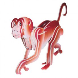 Dřevěné 3D puzzle dřevěná skládačka zvířata - Opice MC009