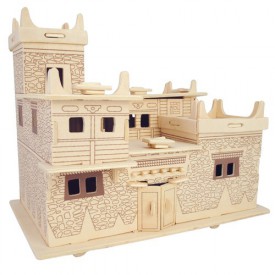 Dřevěné skládačky 3D puzzle - Tibetský dům MW113