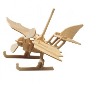 Dřevěné skládačky 3D puzzle letadla - Hydroplán P003