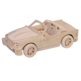Dřevěné 3D puzzle - dřevěná skládačka auta - malé BMW P067a