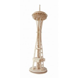 Dřevěné skládačky 3D puzzle - Věž Seattle tower P180