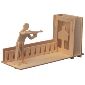 Dřevěné skládačky 3D puzzle Stojánek na tužky Střelba S022